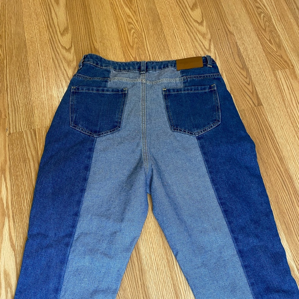 Misguided 2 tone high waist jeans size small-6 EUC - Picture 7 of 13